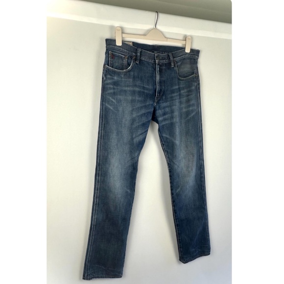 Vintage Polo by Ralph Lauren Relaxed Fit Denim Blue Jeans • 34 x 34 Mens - Picture 3 of 10